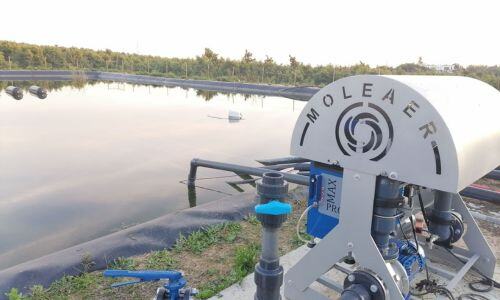 Indalo nanobubble generator on irrigation pond