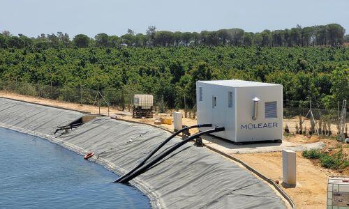 Titan nanobubble system on irrigation pond