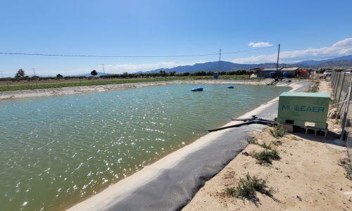 Clear on irrigation reservoir