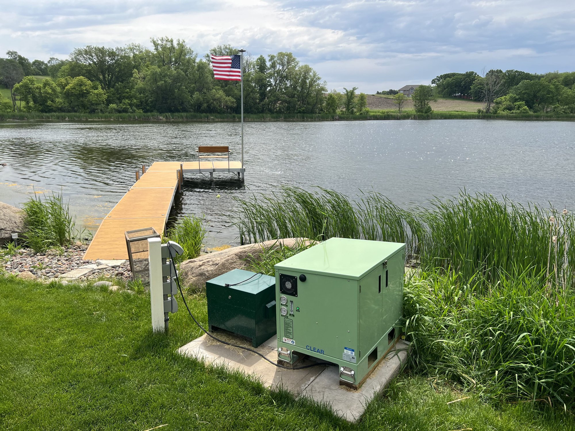 Kingfisher and Clear nanobubble generators at Lakeville, MN - Ben Utecht Pond-min