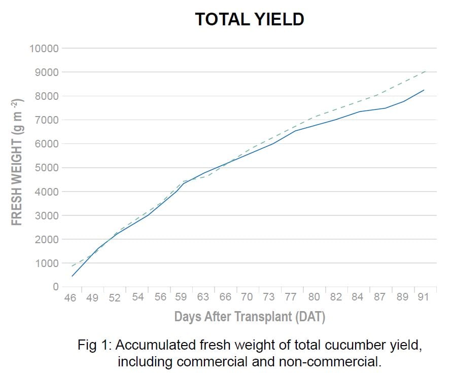 Yield Over Time Graph - Tecnova