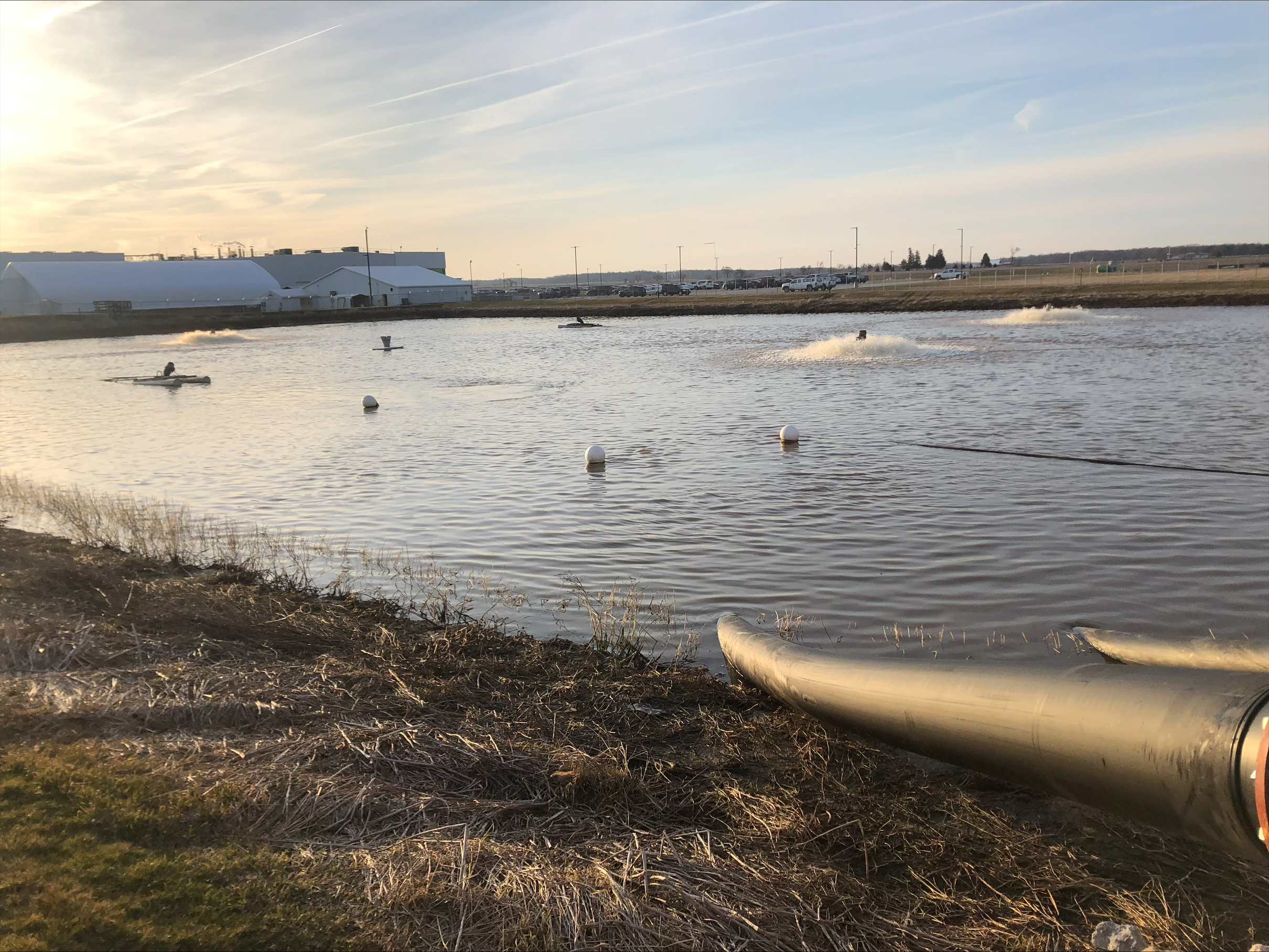 Facultative lagoon in poultry processing